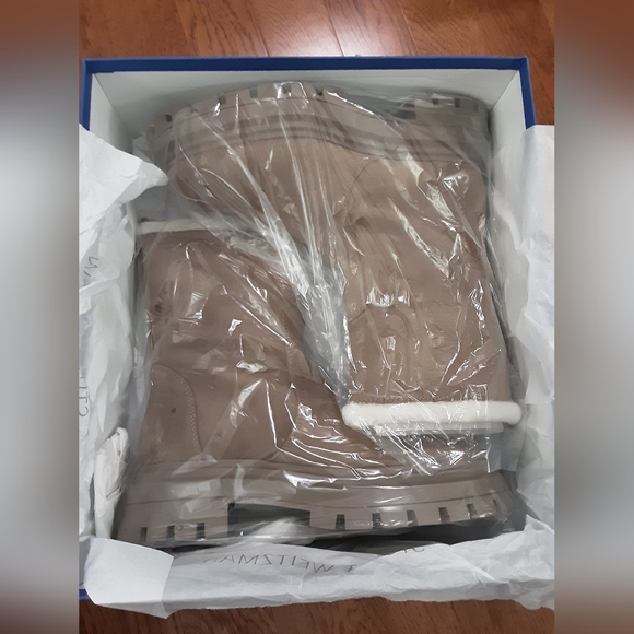 New Stuart Weitzman Bedford Moto Boot Khaki Size 10B. - Picture 2 of 5